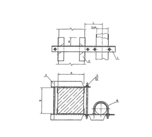Крепления трубопроводов к железобетонным балкам в Новополоцке