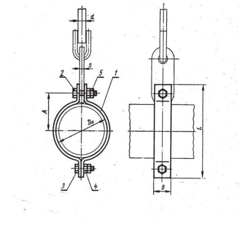 Хомуты укороченные горизонтальных трубопроводов в Новополоцке