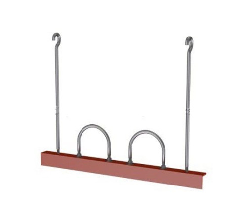 Подвески двух труб на опорном уголке в Новополоцке