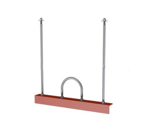 Подвески одной трубы на опорном уголке в Новополоцке