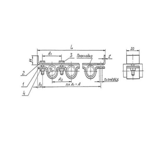 Подвески судовых трубопроводов Тип 7 в Новополоцке