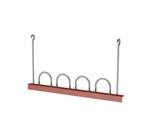 Подвески четырех труб на опорном уголке в Новополоцке