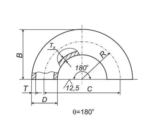 Отводы 180° ВУС в Новополоцке для трубопроводов