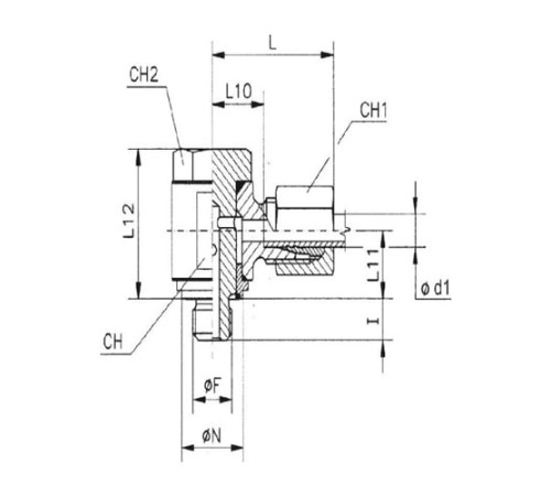 Угольники Banjo с уплотнительным кольцом TN111GG M в Новополоцке