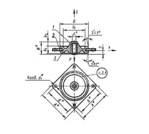 Амортизаторы приборные резинометаллические пластинчатые в Новополоцке