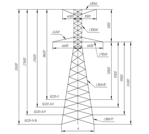 Анкерно-угловые опоры ЛЭП в Новополоцке с доставкой по РБ