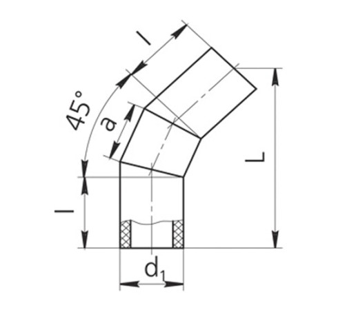 Оболочки на теплоизоляционные отводы 45° в Новополоцке