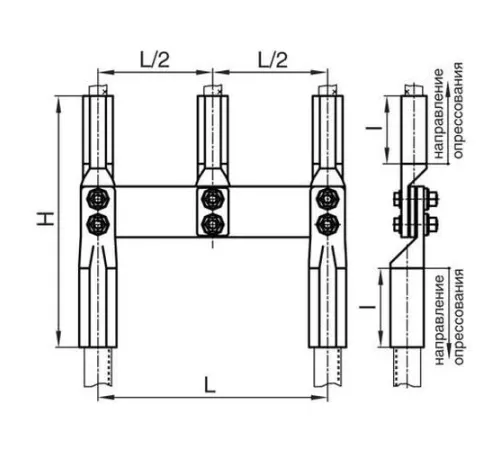 Переходные зажимы ППР для ЛЭП в Новополоцке и Беларуси