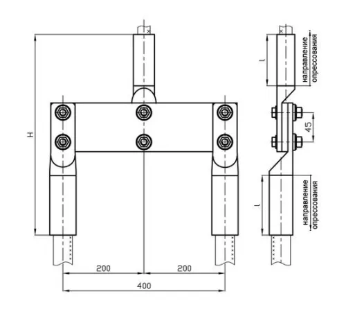 Переходные зажимы ППТ для ЛЭП в Новополоцке и Беларуси