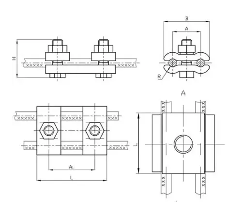 Плашечные зажимы типа ПС для ЛЭП в Новополоцке
