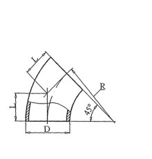 Теплоизоляционные отводы 45 градусов