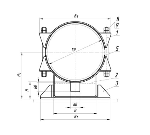 Опоры ТПР.05.24(3) для труб в Новополоцке
