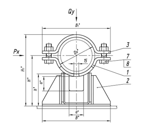 Опоры ТПР.08.38.00.000 в Новополоцке для трубопроводов