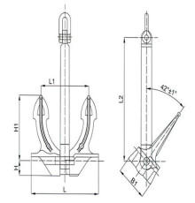 U.S.N бесштоковый якорь