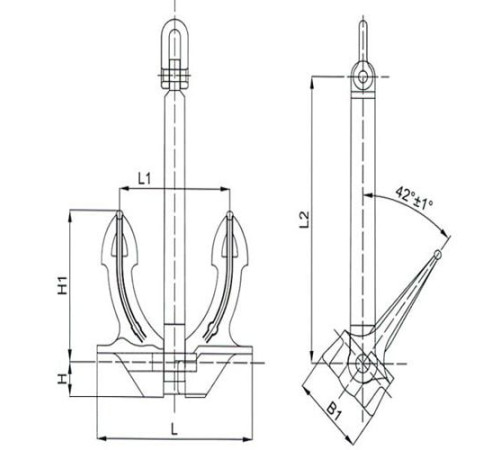 U.S.N бесштоковые якоря в Новополоцке с доставкой